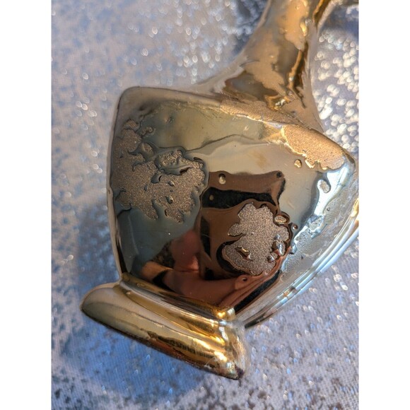 Vintage MidCentury Style Weeping Gold 8" Pitcher Vase Retro Glam EUC - Picture 2 of 12